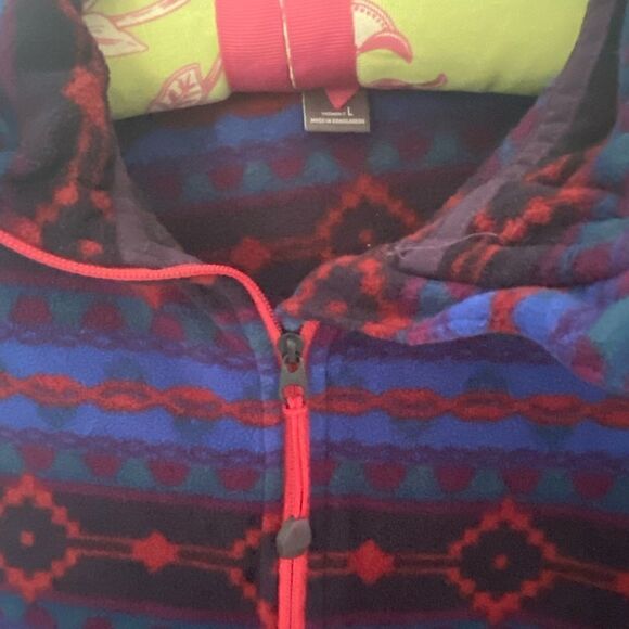 Eddie Bauer Womens Southwestern 1/4 Zip Quest Pullover Fleece Size Large - Picture 2 of 11